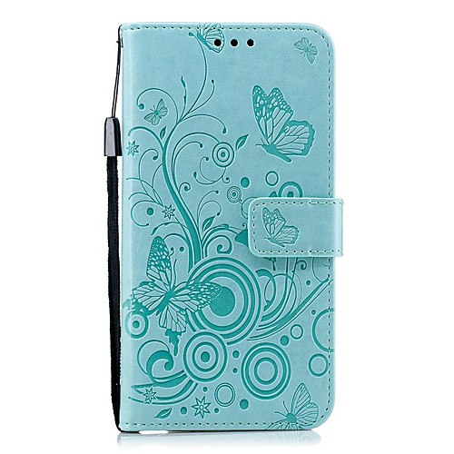 

Case For Samsung Galaxy J7 (2017) / J6 (2018) / J5 (2017) Wallet / Card Holder / Shockproof Full Body Cases Butterfly / Solid Colored PU Leather