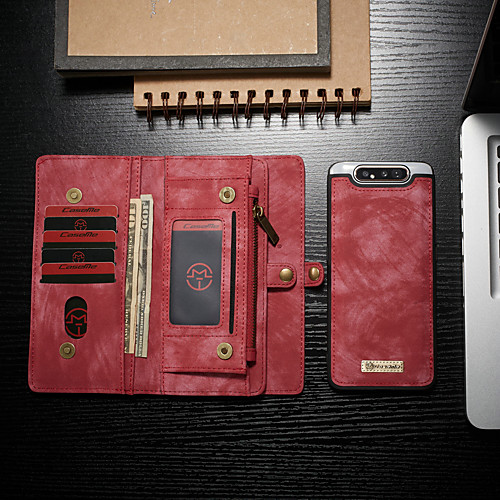 

Caseme Case For Samsung Galaxy Samsung Galaxy A90(2019) Wallet / Card Holder / with Stand Full Body Cases Solid Colored PU Leather