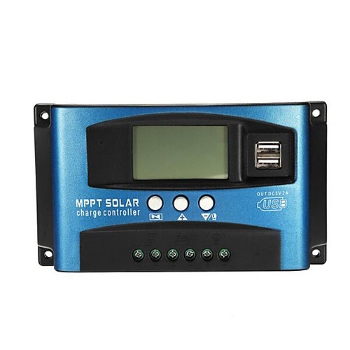 

40A MPPT Solar Controller LCD Solar Charge Controller Accuracy Dual USB Solar Panel Battery Regulator - 40A