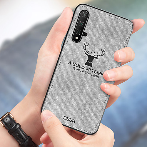 

Cloth Fabric Deer Phone Case For Huawei Honor 20 Pro Honor 20 Soft Silicone TPU Back Case