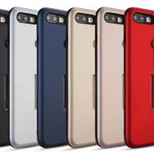 

Case For Apple iPhone X / iPhone 8 Plus / iPhone 8 6splus 6 Shockproof / with Stand / Ring Holder Back Cover Solid Colored PC