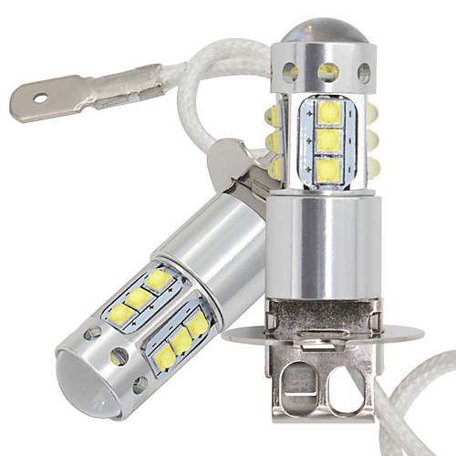 

2pcs Car H3 led fog light drl 16SMD LED with cree chips Fog Lamp 80W 16LED Tail Lights DRL fog Light Bulb 12-24v