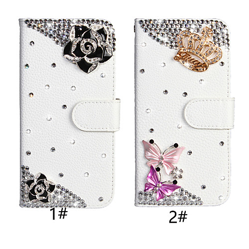 

Case For Huawei Mate 10 lite / Huawei Mate 20 lite Wallet / Card Holder / Rhinestone Full Body Cases Butterfly / Flower PU Leather