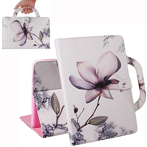 

Case For iPad Air / iPad 4/3/2 / iPad (2018) Wallet / Card Holder / Shockproof Full Body Cases Magnolia PU Leather Case For iPad Air 2 / iPad (2017) / iPad Pro 9.7