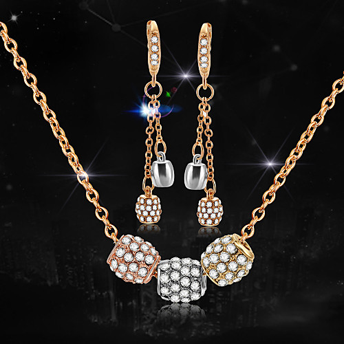 

Women's Jewelry Set 3D Precious Fashion Gold Plated Earrings Jewelry Gold For Christmas Wedding Halloween Party Evening Gift 1 set