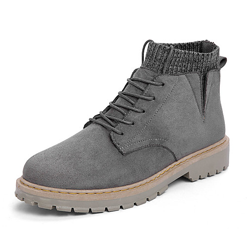 

Men's Boots Combat Boots Outdoor PU Black Brown Gray Fall