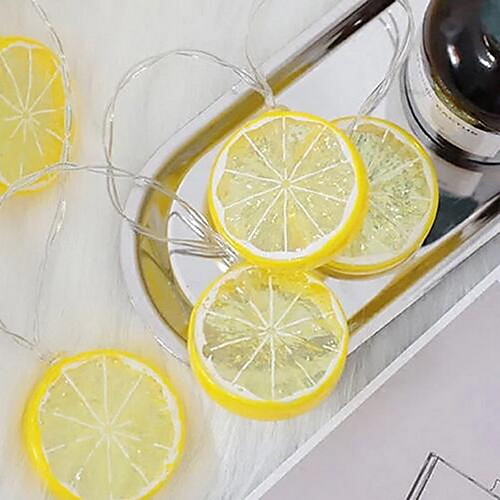 

3m Creative Lemon Fairy String Lights 20 LEDs Yellow Christmas Thanksgiving Halloween Party Decoration AA Batteries Powered 1 set