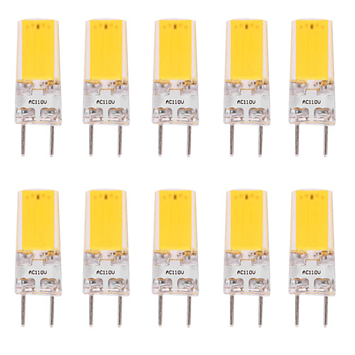 

10pcs 5 W LED Bi-pin Lights 500 lm G9 G8 T 1 LED Beads COB Dimmable Warm White White 110-120 V