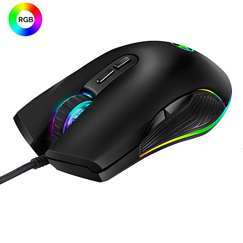 

MODAO W1909 Professional Ergonomic USB Wired RGB Gaming Mouse 3200DPI with 4 Backlights Mode