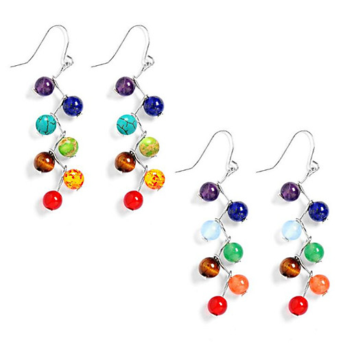 

Women's Resin Drop Earrings Dangle Earrings Tassel Fringe Star Stylish Resin Earrings Jewelry Rainbow For Party Daily 1 Pair