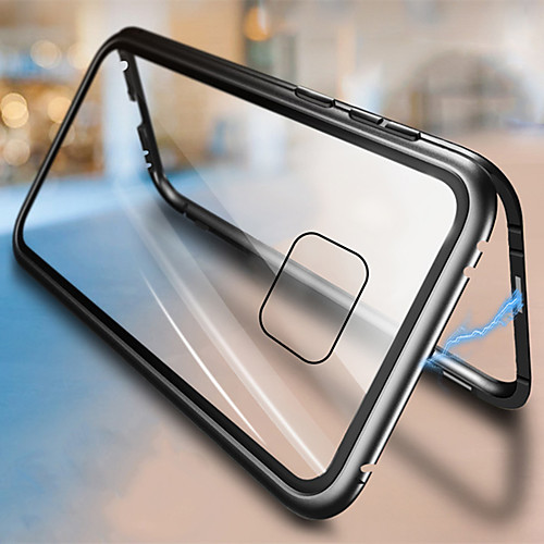 

Magneto Magnetic Adsorption Metal Glass Case for Huawei Mate 20 Pro Mate 20 Back Cases Cover for Huawei Mate 20 Lite