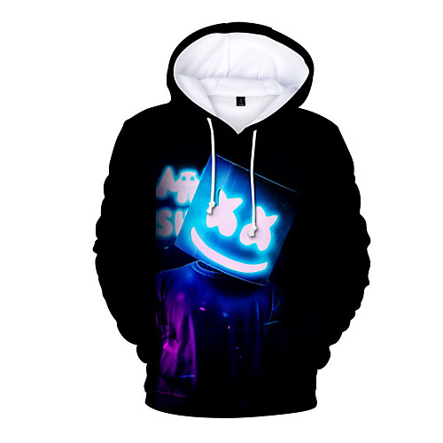 

Men's Hoodie 3D Hooded Basic Hoodies Sweatshirts Black