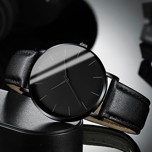 

Men's Dress Watch Quartz Modern Style Stylish Leather Black / Brown 30 m Water Resistant / Waterproof Casual Watch Cool Analog Casual Fashion - Black White Brown One Year Battery Life