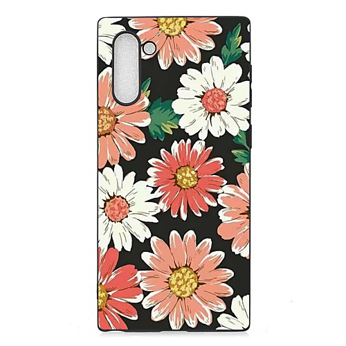 

Case For Samsung Galaxy Note 10 / Galaxy Note 10 Plus Frosted / Pattern Back Cover Flower TPU Soft