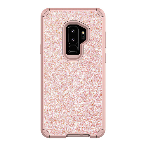 

Phone Case For Samsung Galaxy Back Cover S9 S9 Plus Shockproof Glitter Shine PC