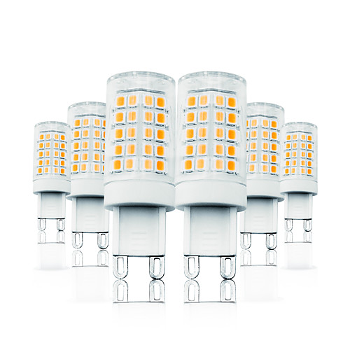 

6 Pack 6W Dimming LED Corn Lights 110-130V 200-240V 700LM G9 64LEDs LED Lamp SMD2835 White/Warm White