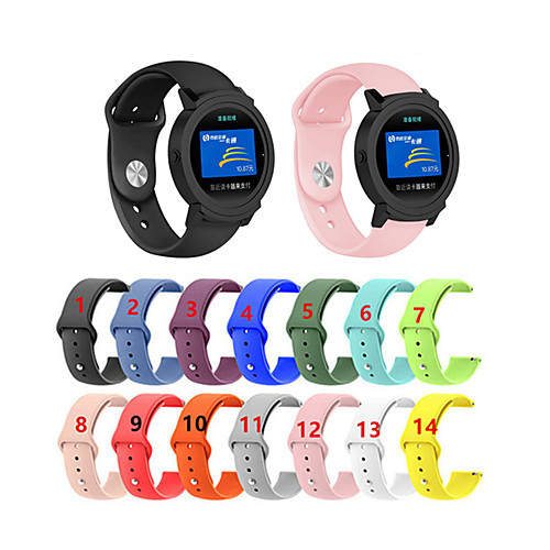 

20MM Silicone Strap Replacement Wristband For icwatch 2 / Ticwatch E Smart Watch Accessories Wrist Band Strap Reversal Buckle