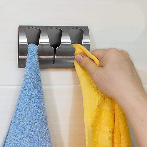 

Robe Hook Self-adhesive Modern Stainless Steel 1pc - Bathroom / Hotel bath Wall Mounted
