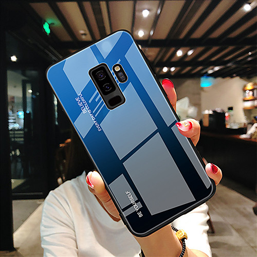 

Case For Samsung Galaxy S9 / S8 / Note 9 Ultra-thin Back Cover Color Gradient Tempered Glass