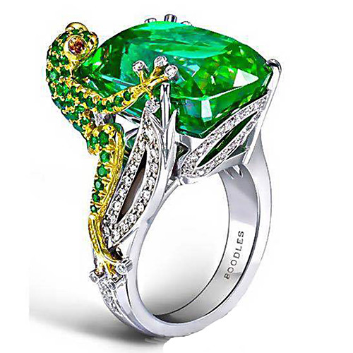 

Band Ring Vintage Style Green Imitation Diamond Alloy Lucky Colorful Fashion Vintage 1pc 7 8 9 / Women's