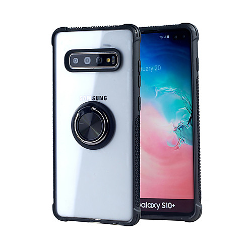 

Case For Samsung Galaxy Galaxy S10 / Galaxy S10 Plus / Galaxy S10 E Ring Holder / Ultra-thin Back Cover Solid Colored TPU