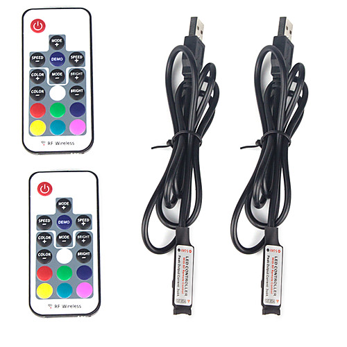 

2pcs 12 V / 5 V / USB Powered WiFi / Remote Controlled / Bulb Accessory Plastic Controller for RGB LED Strip Light / for LED Strip light