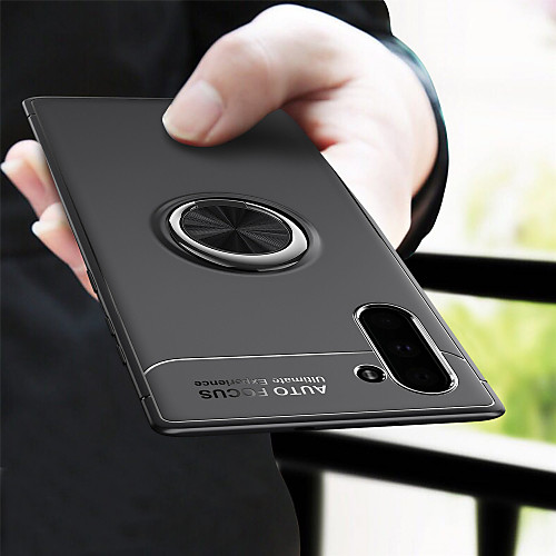 

Case For Samsung Galaxy Note 9 / Note 8 / Galaxy Note 10 Ring Holder Back Cover Solid Colored TPU / Metal
