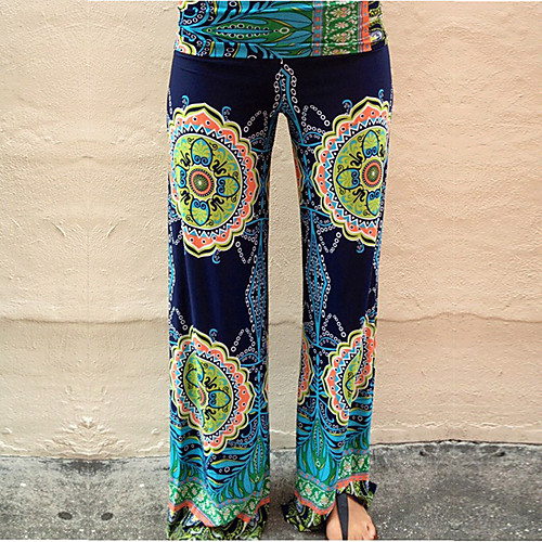 

Women's Boho Loose Wide Leg Pants - Print Print Rainbow S / M / L
