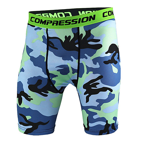 

Men's Yoga Shorts Shorts Butt Lift Breathable Quick Dry Camo / Camouflage BlueOrange Black / Orange Green / Black Gym Workout Running Fitness Sports Activewear High Elasticity Skinny