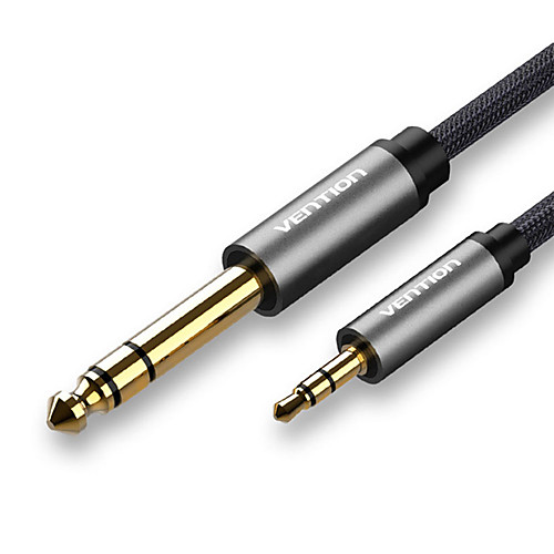 

Vention 3.5mm to 6.35mm Adapter Aux Cable for Mixer Amplifier CD Player Speaker Gold Plated 3.5 Jack to 6.5 Jack Male Audio Cable 1.5m