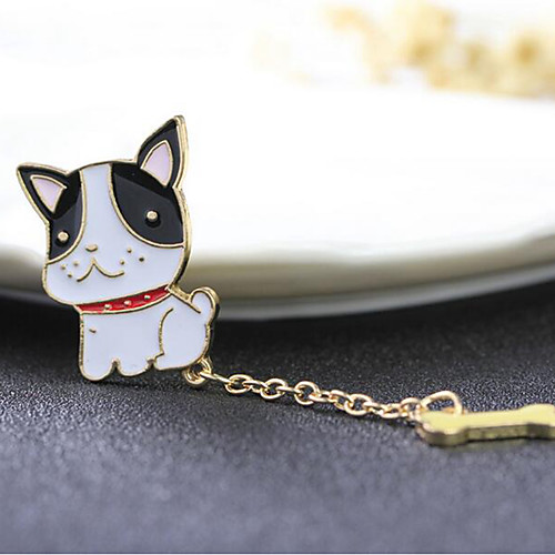 

Men's Women's Brooches Dog Cute Brooch Jewelry Black White For Daily