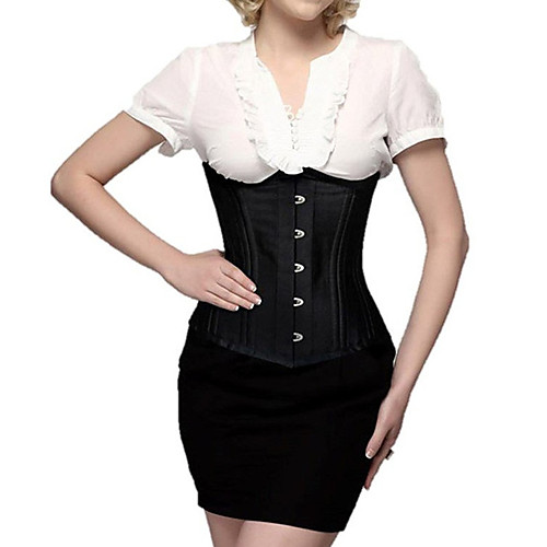 

Belle Retro Vintage Corset Women's Costume Black Vintage Cosplay Stage Club Sleeveless Plus Size