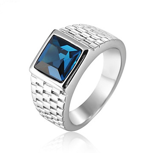 

Men's Band Ring Ring 1pc Red Green Blue Titanium Steel Circular Vintage Basic Fashion Daily Jewelry