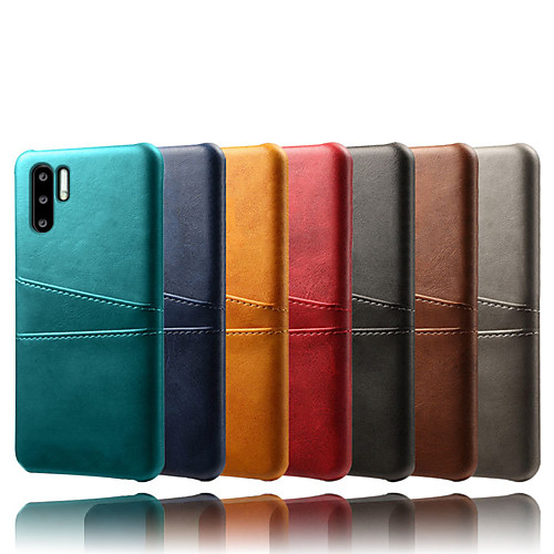 

Case For Huawei Huawei P30 Pro Backup Back Cover Solid Colored PU Leather