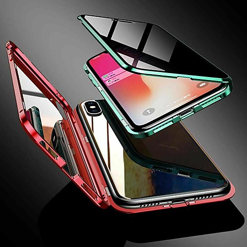 

Anti Peep Magnetic Case For iPhone 12 iPhone 11Pro X XS XR iPhone 8 Clear Double Glass 360 Protection Anti Peeping Magnetic Phone Case Protective Case Privacy Case for iPhone 12Pro Max XSMax