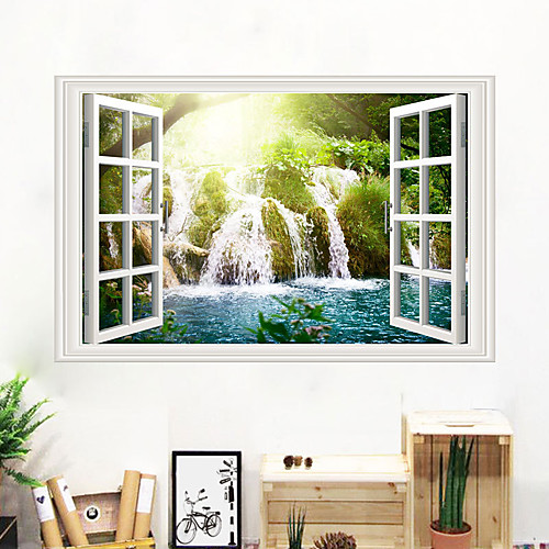

Decorative Wall Stickers - Plane Wall Stickers Landscape / Floral / Botanical Living Room / Bedroom / Kitchen / Re-Positionable 9060cm