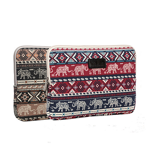 

LiSEN LS-522 11.6 Inch Laptop / 12 Inch Laptop / 13.3 Inch Laptop Sleeve Canvas Geometic / Elephant Unisex