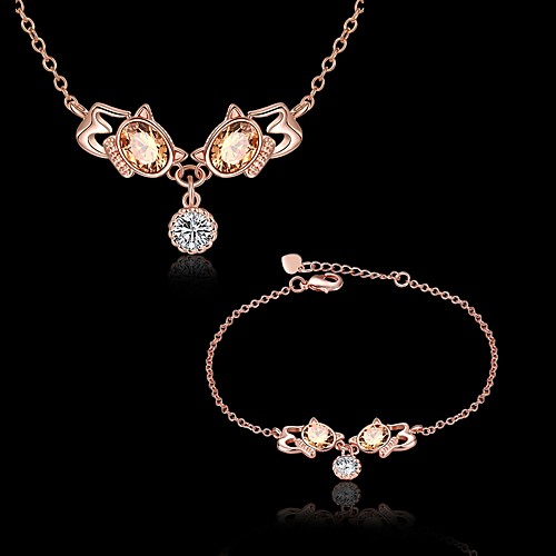 

Women's Jewelry Set Cut Out Precious Fashion Gold Plated Earrings Jewelry Rose Gold For Christmas Wedding Halloween Party Evening Gift 1 set