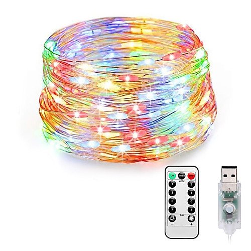 

Fairy Lights Plug in 8 Modes 20M 200 LED USB String Lights with Adapter Remote Timer Waterproof Decorative Lights for Bedroom Patio Christmas Wedding Party Dorm Indoor Outdoor