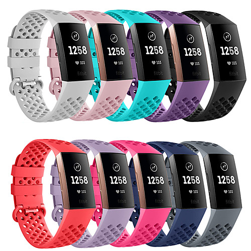 

Smart Watch Band for Fitbit 1 pcs Classic Buckle Silicone Replacement Wrist Strap for Fitbit Charge 3 L S