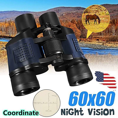 

60x60 Binocular with Coordinates Night Vision Binoculars High-powered High-definition Green Film Telescope