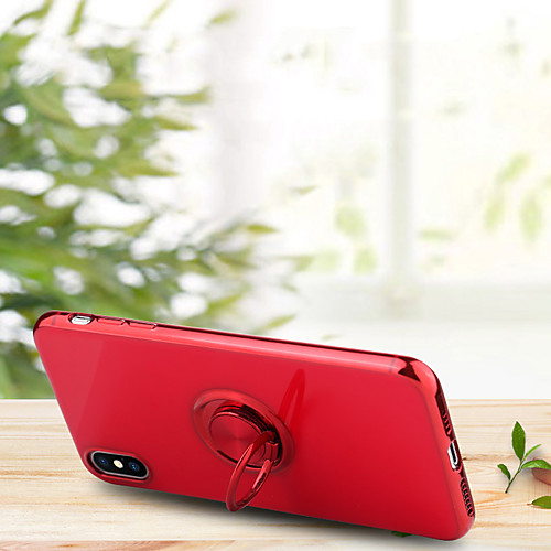 

Case For Apple iPhone XS / iPhone XR / iPhone XS Max/7 8 PLUS/6SPLUS/6S/6 Ring Holder Back Cover Solid Colored TPU