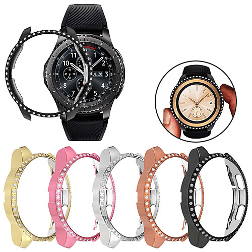 

Women Diamond PC Protect Case For Samsung Galaxy Watch 42mm Cover Lightweight Bumper For Gear S3 Thin Shell Accessories
