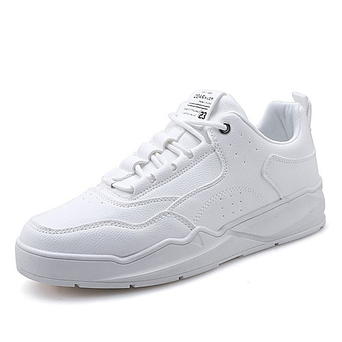 

Men's Sneakers Comfort Shoes Casual Daily PU Non-slipping White Black Brown Fall