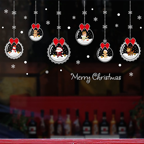 

Window Film & Stickers Decoration Patterned / Christmas Geometric / Character PVC(PolyVinyl Chloride) Window Sticker / Funny