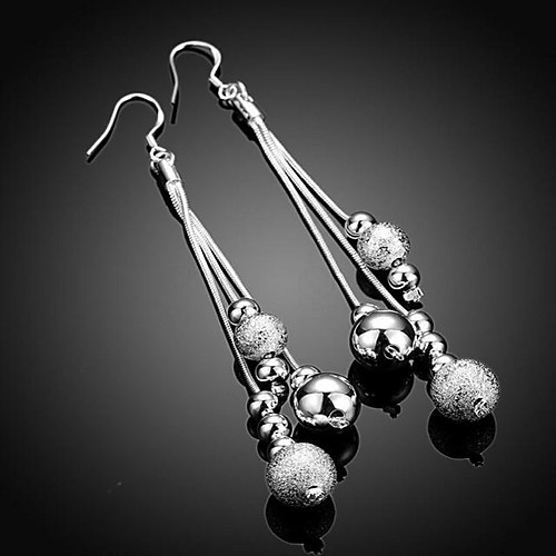 

Women's Drop Earrings Dangle Earrings Classic Flower Shape Stylish Silver Plated Earrings Jewelry Silver For Party Daily 1 Pair