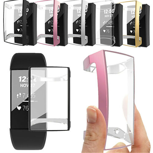 

For Fitbit Charge 3 Bracelet TPU Ultrathin Full Protective Case Clear Cover