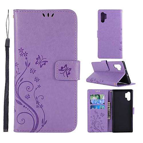 

Case For Samsung Galaxy Note 9 / Note 8 / Galaxy Note 10 Wallet / Card Holder / Shockproof Full Body Cases Butterfly PU Leather Case For Samsung Galaxy Note 10 / Galaxy Note 10 Plus