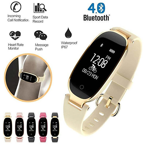 

Smartwatch Digital Modern Style Sporty Genuine Leather 30 m Water Resistant / Waterproof Heart Rate Monitor Bluetooth Digital Casual Outdoor - Black / Gray black / gold Gold