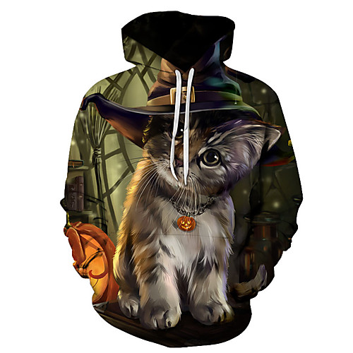 

Men's Plus Size Hoodie Geometric 3D Hooded Casual Streetwear Hoodies Sweatshirts Light Green